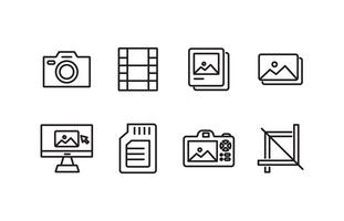 Paquete de iconos de fotografía vector
