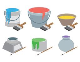 Paint Pot Vector Icons