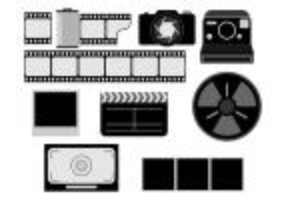 Set Of Photo Negative Icon vector