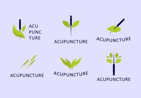 Conjunto de logotipo de acupunturista