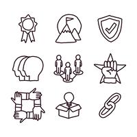 Social Responsibility Doodled Icons vector