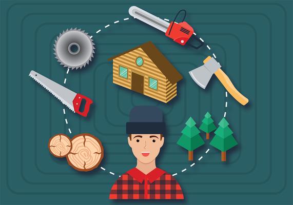 Wood Cutter Vector Pack