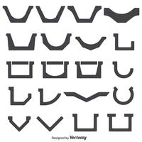 Vector Set Of Roof Gutter Shapes