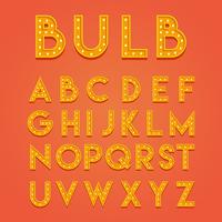 Bulb 3D Fonts Vector