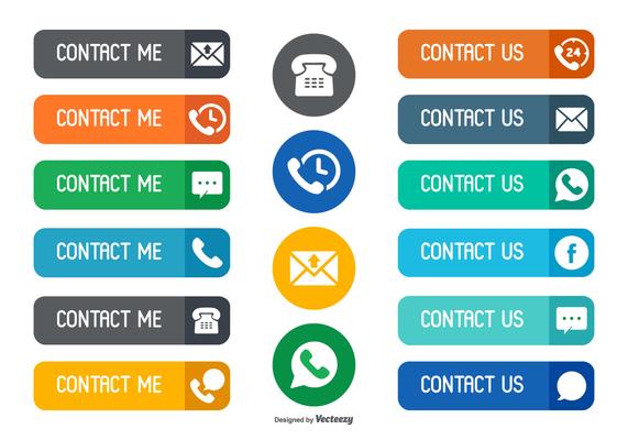 Contact Vector Button Collection