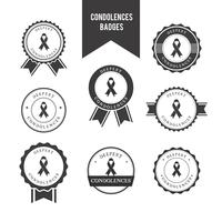 Condolences Badges Vector