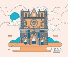 Lyon Cathedral Saint Jean Vector