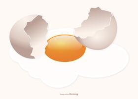 Ilustración de huevo roto