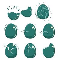 Broken egg icon flat vector