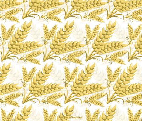 Seamless Vector Wheat Ears Pattern 