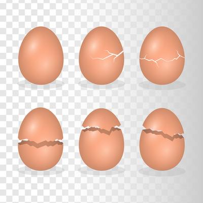 Eggs With Crack Effect Illustration