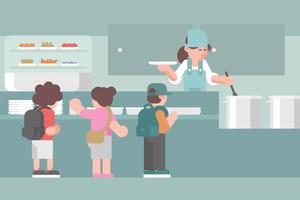 Canteen Illustration vector