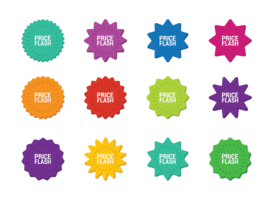 Price Flash Shapes Vector