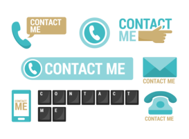 Contact Me Icons Vector