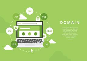 Website Domain Illustration  Free Vector