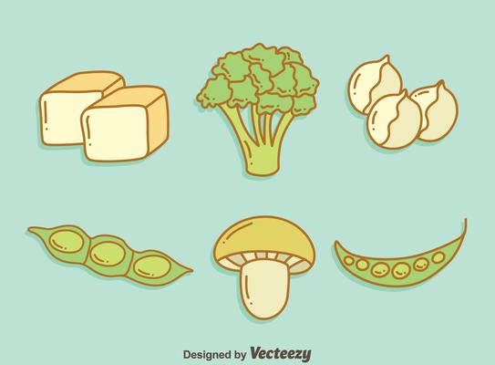 Vegan Protein Vegetable Vector