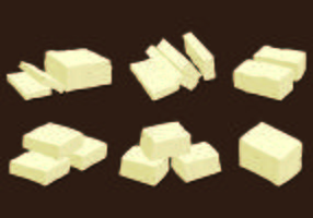 Set Of Tofu Vector