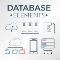 Vector de elementos de base de datos gratis