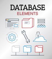 Vector de elementos de base de datos gratis