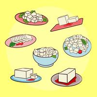 Tofu Dishes Vector