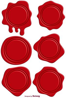 Red Stamp Wax Seal Retro Label Quality Garantee Label Vector