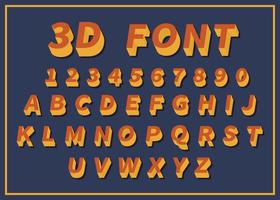 Free 3D Font Set  vector