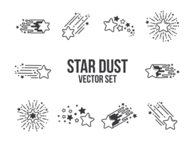 Star Dust Icons Vector
