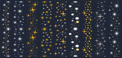Gratis Sparkly Stars Brushes Vectores