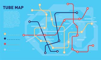 Tube Map Blue Color Vector