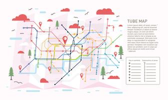 Tube Map Ilustration Vector