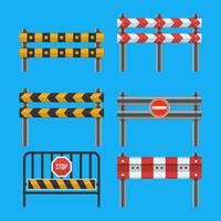 Collection Of Guardrail Vector Illustration