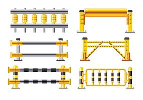 Set Detailed Illustration of a Guardrail