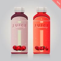 Cranberries Juice Advertising Template vector