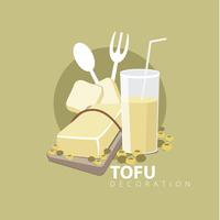 Decoración de Tofu vector