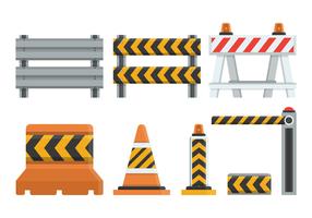 Collection Of Guardrail Vector Illustration