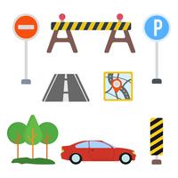 Flat Road Sign Vectors