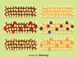 Granola Bars On Green Vector
