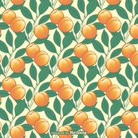 Peach Tree Seamless Vector Pattern