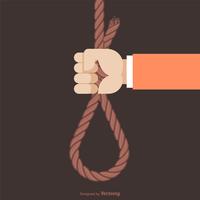 Hand Holding Gallows vector