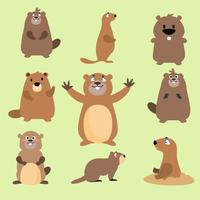 Vector de Gopher plana gratis