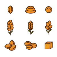 Sorghum Icons Vector