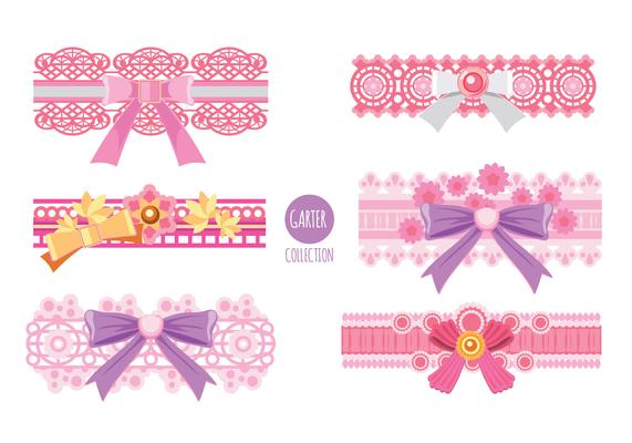 Pink Garter Vector Collection