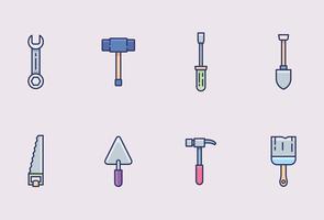 Paquete de iconos de herramientas para el trabajador vector