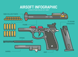 Airsoft Infographic vector