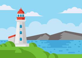 Free Cove Lighthouse Vector