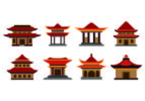 Set Of Shrine Icon