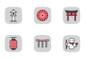 Japanese Icon And Shrine vector