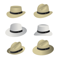 Retro Panama Hat Vector