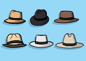 Conjunto de vectores de sombrero de Panamá