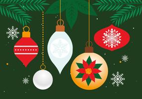 Free Christmas Elements Background Vector